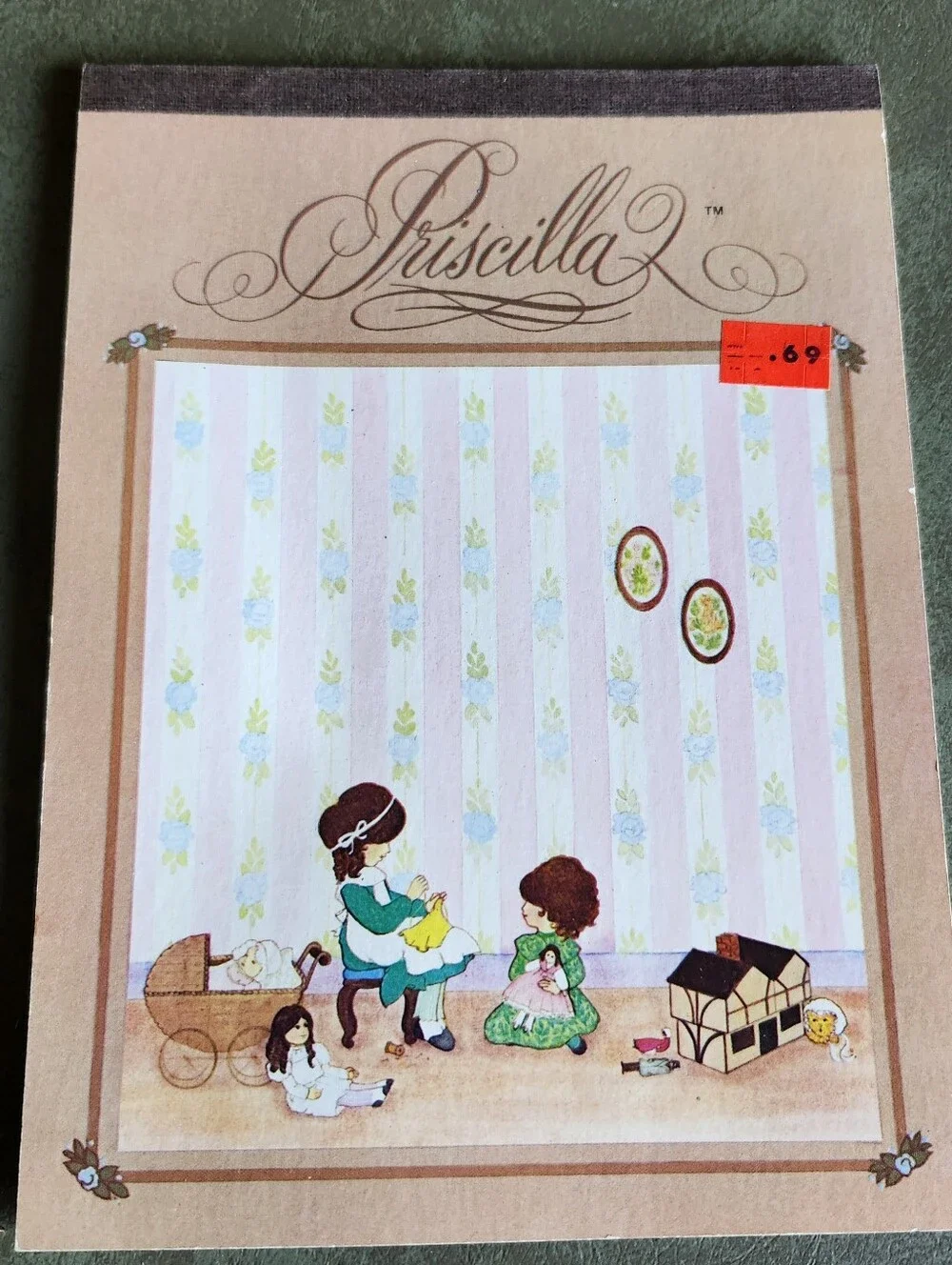 Vintage Ephemera Priscilla Notepad